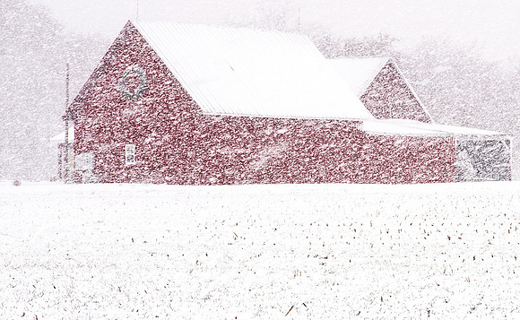 red Barn snow
